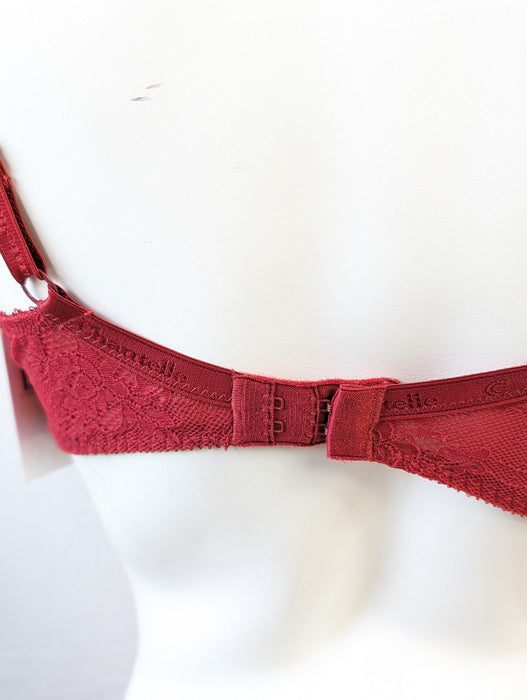 Chantelle Eternelle, a demi bra in a wonderful lace bra. Style 3621. Color Red.