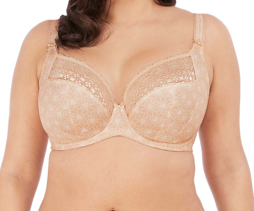 Elomi Kim, a superior plus size bra in a plunge style. Color Festival Caramel. Style EL4340.