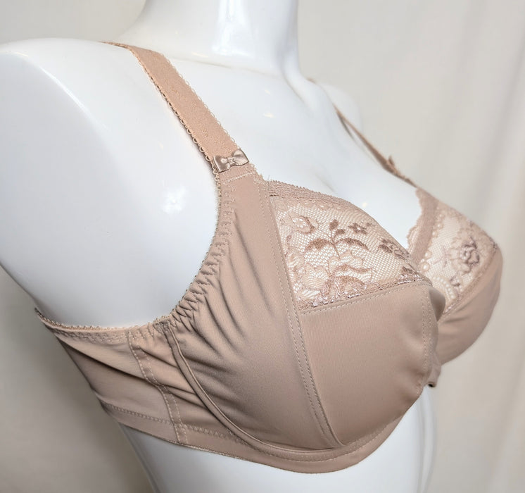 Elomi Morgan, a premium full cup bra for the full bust. Color Sahara. Style EL4111. Side view.