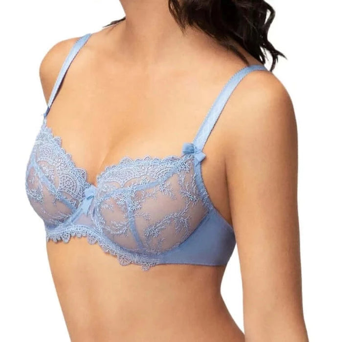 Empreinte Louise, a beautiful demi bra with a low neck to allow you to show some cleavage. Color Provence. Style 08184.