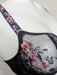 Fantasie Aurelia, a balconnette bra with wonderful embroidery. Color Black. Style FL101007. Strap view.