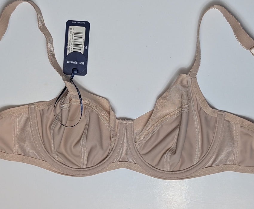 Fantasie Illusion side support bra in beige on a mannequin. Style FL2982. Inside view.