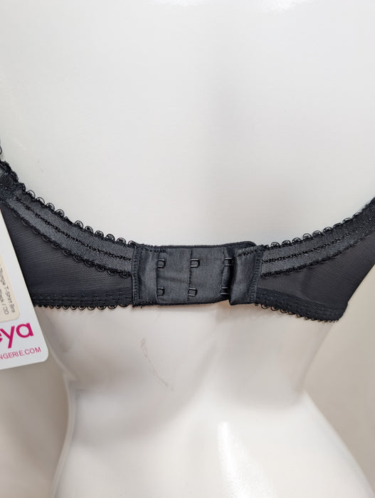 Freya Loveland bra in black, plunge bra on a mannequin. Style AA401031. Back view.