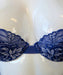 La Perla Picadilly, a beautiful bra on sale. Color Cobalt. Style 900145. Gore view.