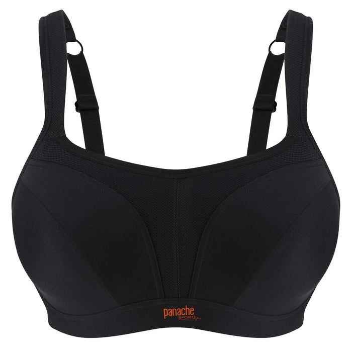 Panache High Impact sports bra. Ideal for high impact activities. Style 5021. Color Black.