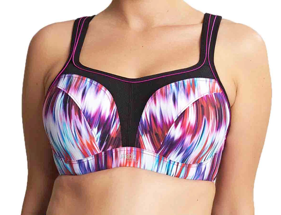 Panache Sports bra, a best selling encapsulated sports bra. Color Digital Stripe. Style 5021A.