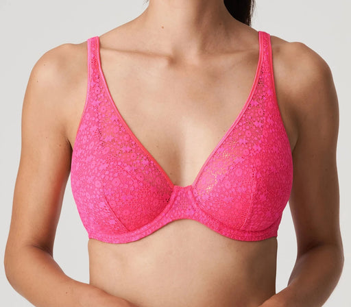 Prima Donna Epirus, a beautiful triangle bra. Front view. Style 0141974. Color Blogger Pink.