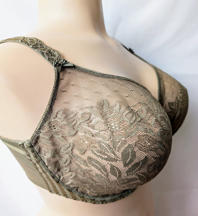 Prima Donna Madison, a wonderful bra. Style 0262127. Color Golden Olive.  Side view.