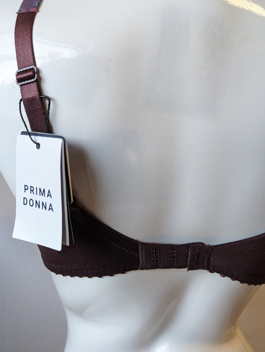 Prima Donna Sevas a plus size balcony bra with loads of style. Color Aubergine. Style 0163284.
