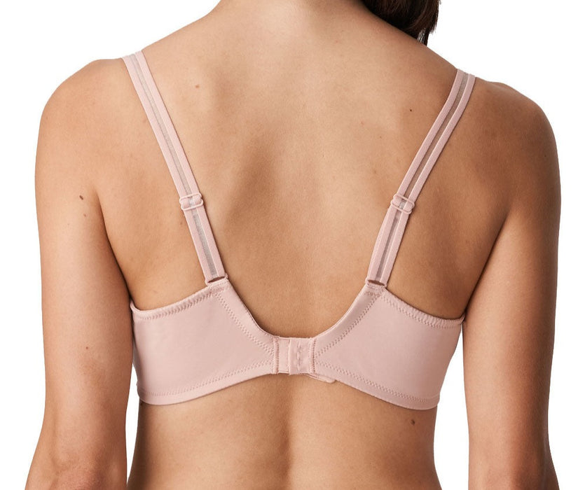 Prima Donna Twist East End, a wireless, full cup bra in a classic vintage style. Back view. Style 0141935. Color Powder Rose.