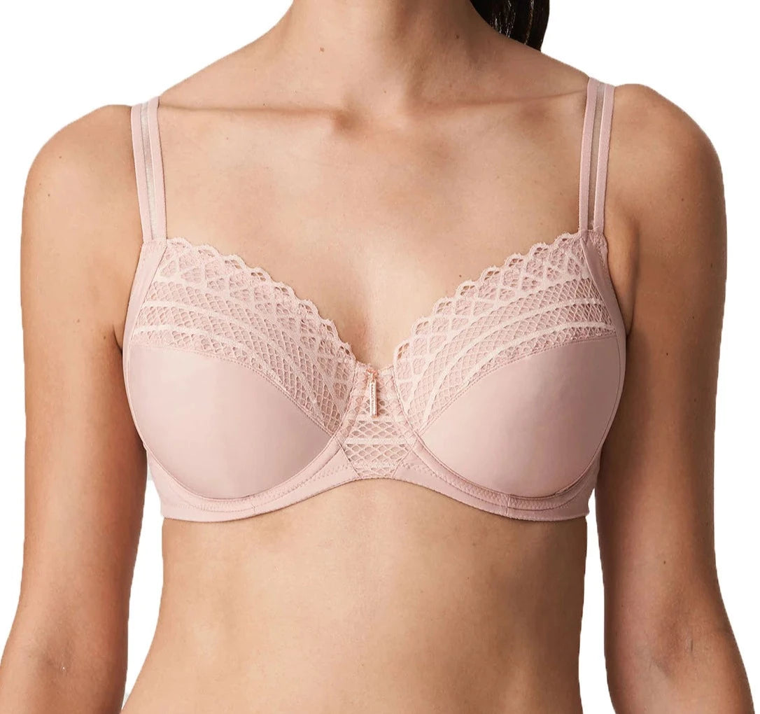Prima Donna Twist, East End, an excellent full cup bra. Side view. Color Powder Rose. Style 0141930.