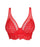 Twist by Prima Donna, First Night, a longline triangle bra on sale. Front view. Style 0141886. Color Pomme D Amour.