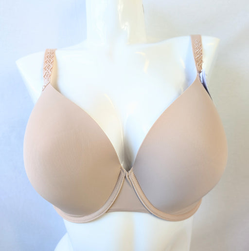 Simone Perele Muse, a padded plunge bra. Style 12C362. Color Beige. Front view.