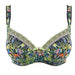 Freya's Strawberry Fields, balconette, plunge bra creates that pinup look. Green bows and lace garnish this bra. Style  1961.