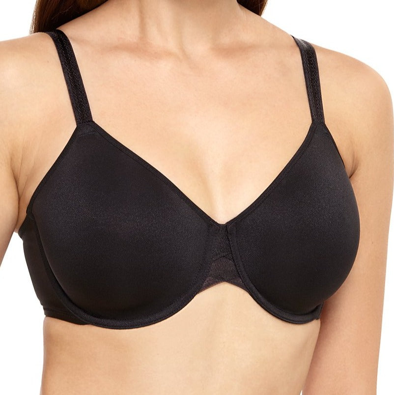 Wacoal Precise Finish, a great minimizer bra that reduces your bust by up to 1 cup. Color Black. Style 857269.