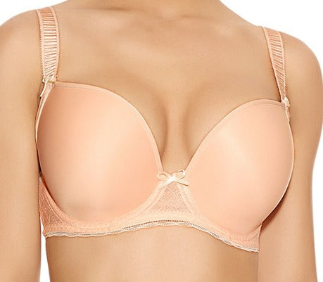 Freya Deco, a plunge, contour, moulded tshirt bra at a low price. Color Blush. Style 1704.
