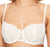 A great Chantelle bra, Pyramide, a demi bra made of a beautiful sheer lace with a thin mesh lining. A discontinued bra at a low price. Color Talk. Style 1465.