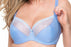 A great bra for the full bust from Curvy Kate, Gia, a full coverage balconette bra at an affordable price. Color China Blue. Style CK2101.