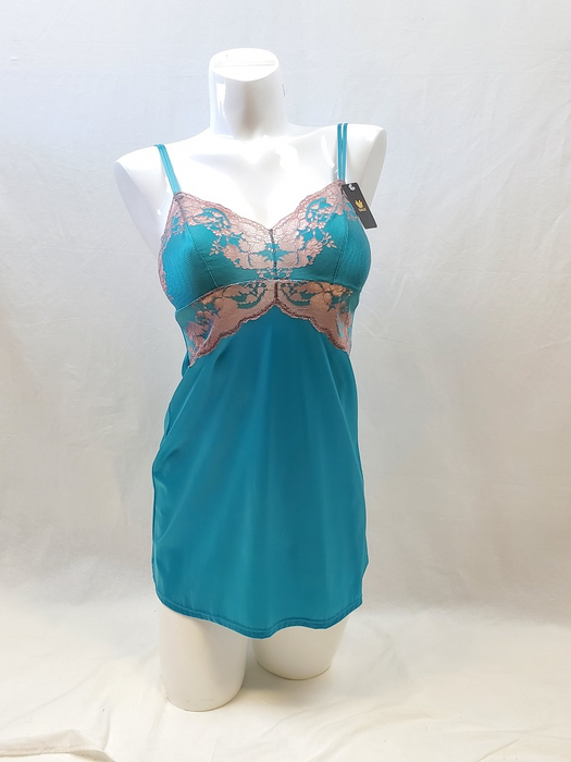 Wacoal Lace Affair, a delicate chemise with wonderful lace. Color Pagoda Twilight. Style 812256.