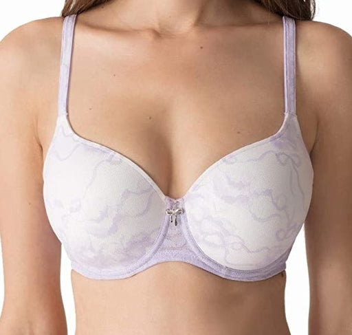 Prima Donna Twist, Take A Bow, a full cup heart shaped bra with light padding for great support and shape. Color Lilac. Style 0241710.