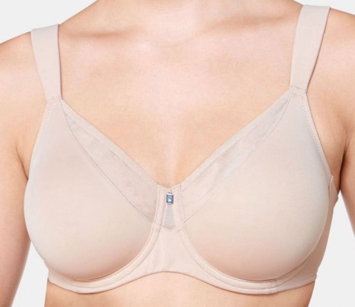 This superior minimizer bra from Triumph, True Shape Sensation, is a reliable, well made bra. Color Beige. Style 101865.
