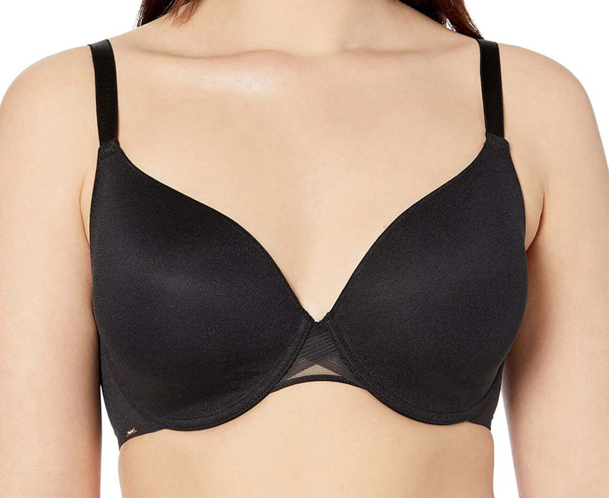 Chantelle C Smooth, a plunge, full coverage, Tshirt bra. Color Black. Style 2906.