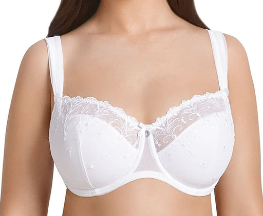 This Rosa Faia bra by Anita, Edelweiss, a discontinued bra so it is on sale. A great balconette bra with light padding and low neckline. Color White. Style 5608.