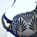 An Aubade fashion bra, Reve a Louxor, a demi bra in black with gold mesh and trim. Color Black. Style Y414.