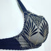 An Aubade fashion bra, Reve a Louxor, a demi bra in black with gold mesh and trim. Color Black. Style Y414.