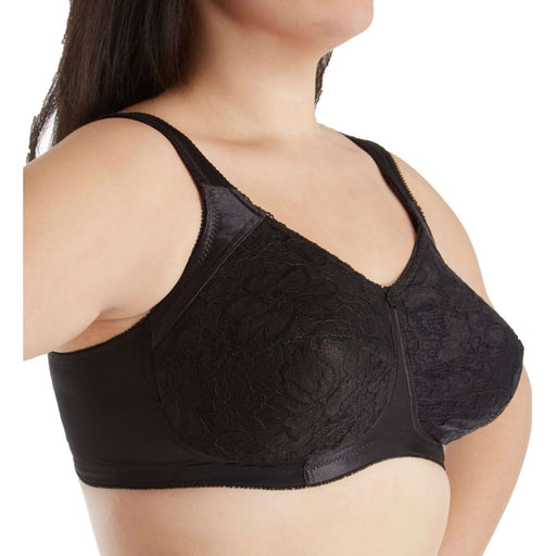 This Avaian softcup bra for the full bust is the funner sister of style 2352. This one has beautiful lace all over for added elegance in a classic black color. Style 2352.