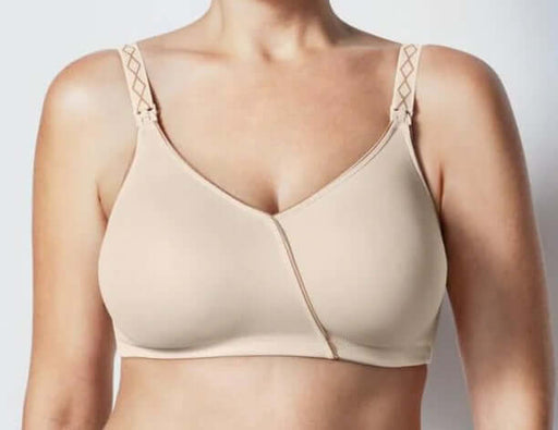 Bravado Essential Embrace, this wireless nursing bra is soft and practical. Free bra conversion and extender included. Color Chai Latte. Style 122.