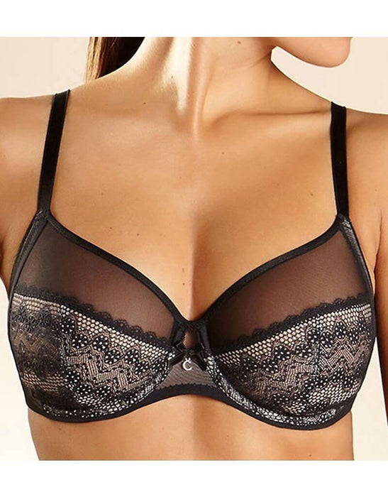 Chantelle Revele Moi, a best selling full cup bra. Comfort. Style 1571. Color Black.