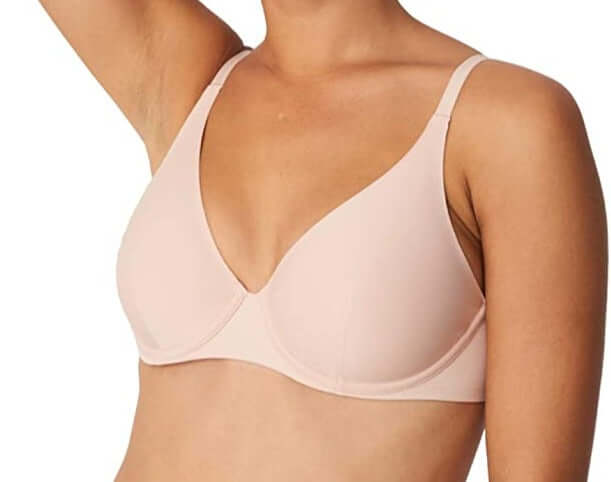 A Chantelle bra, Prime, a premium spacer bra. Color Nude Blush. Style 12B6.
