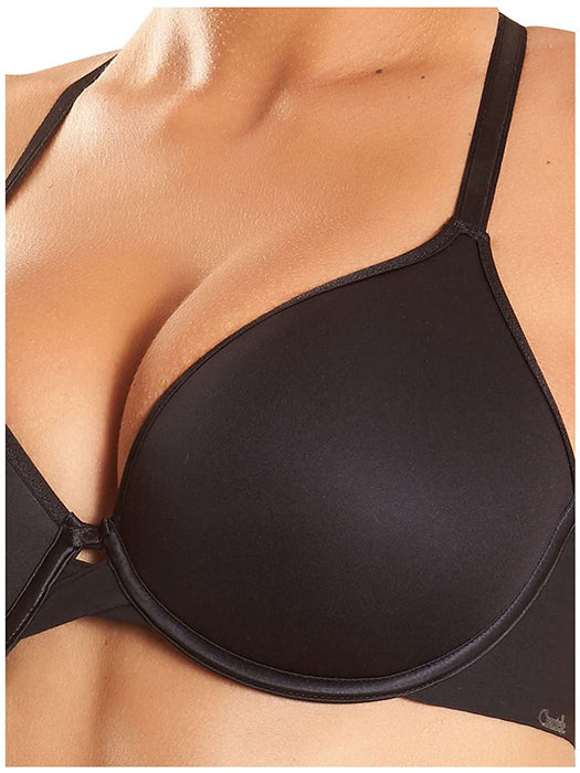 Chantelle Modern Invisible bra, a plunge, contour, bra that moulds to the shape of your bust. Color black. Style 2196.
