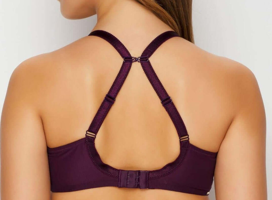 A bra fitter favorite bra from Chantelle, Parisian Allure, a plunge bra made a smooth fabric. Color Eggplant. Style 2231.