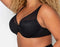 Curvy Couture sheer mesh, a premium plus size tshirt bra on sale. Color Black. Style 1310.