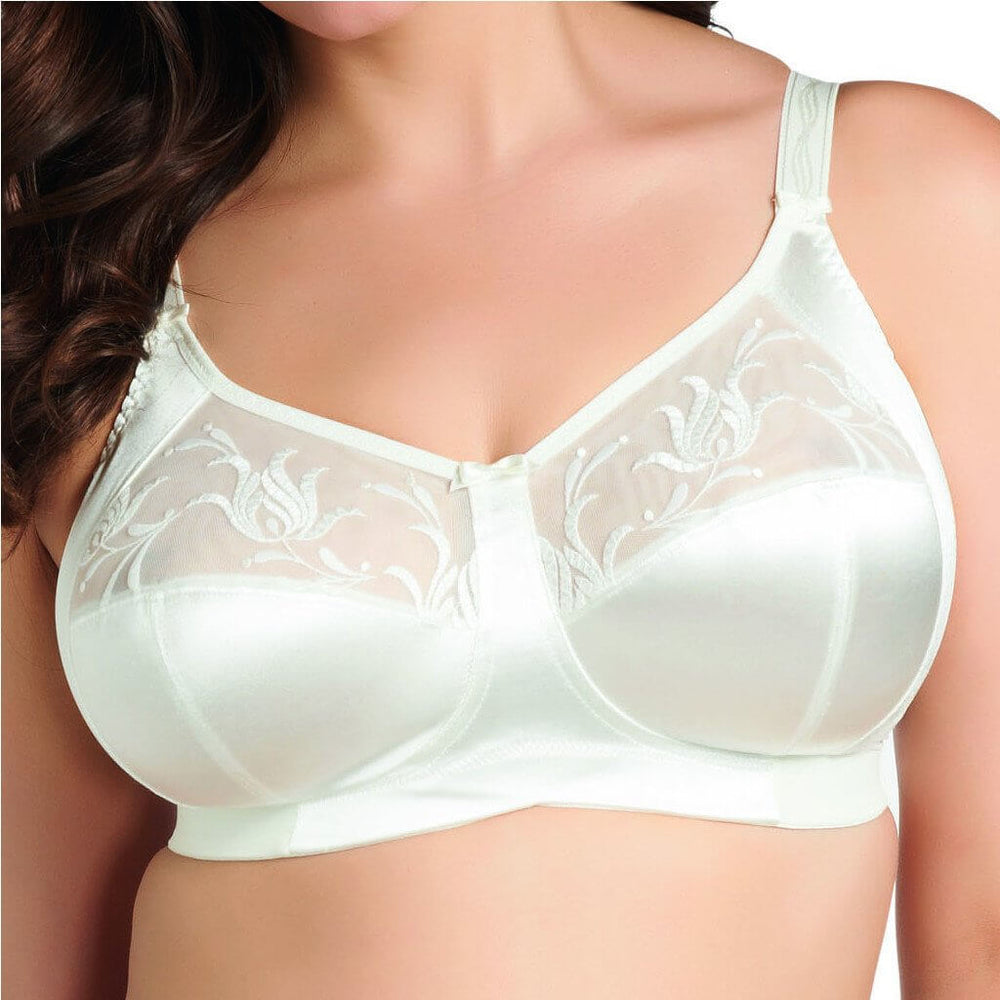 Elomi's classic Caitlyn line, in a softcup, offers support for the full bust. Style EL8011.