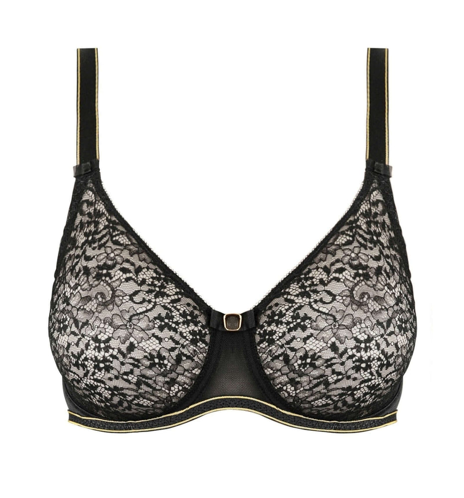 Empreinte Allure, a full coverage bra that blends innovation and luxury. Color Black. Style 07205.