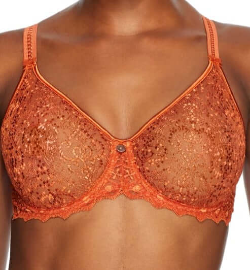 Empreinte Cassiopee, a full cup seamless bra. Color Tangerine. Style 07151.