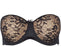 Empreinte Melody, a strapless bra ideal for the plus size woman. Color Black. Style 3386.