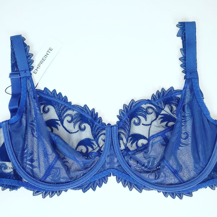 Empreinte Thalia, plus size lingerie at its best. Color Shiny Blue. Style 0856.