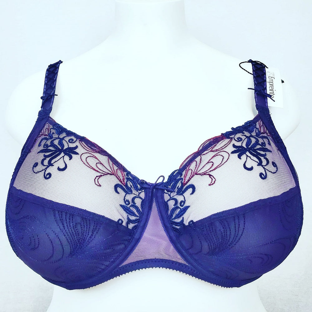 Empreinte Tosca, this plus size bra in a full cup. Comfort, support and style. Color Chianti. Style 07181.