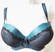 Ewa Michalak Piep, a lined, demi bra with removable padding. Color Green. Style 796.