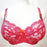 This Ewa Michalak bra, Malinowy, a beautiful balconette bra made of a light lace, these sheer cups  provide excellent support. Color Raspberry. Style 840.