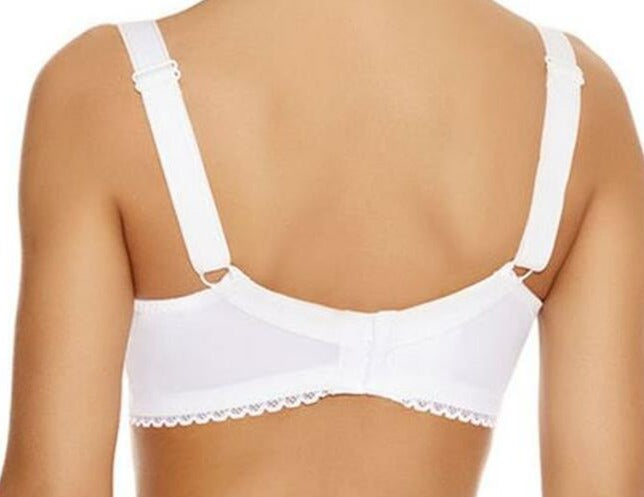 Freya Rosie, a wireless nursing bra with drop down cups. Color White. Style AA1212.