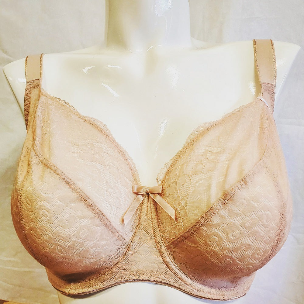 This Freya bra, Fancies, in a balcony style offers great coverage, support and shape. On sale now. Color beige. Style AA1012.