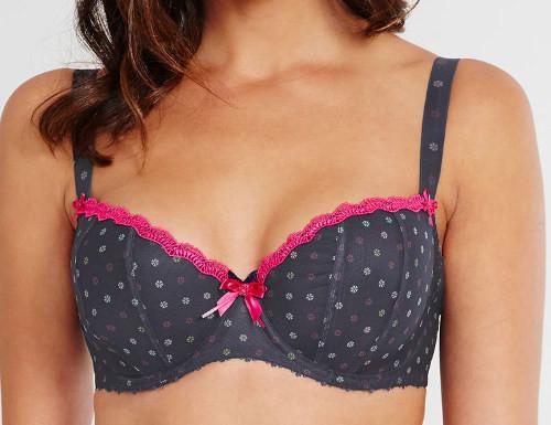 Patsy by Freya. A sexy half cup underwire bra made of a beautiful fabric has soft padding for natural shaping and support. Style 1223.