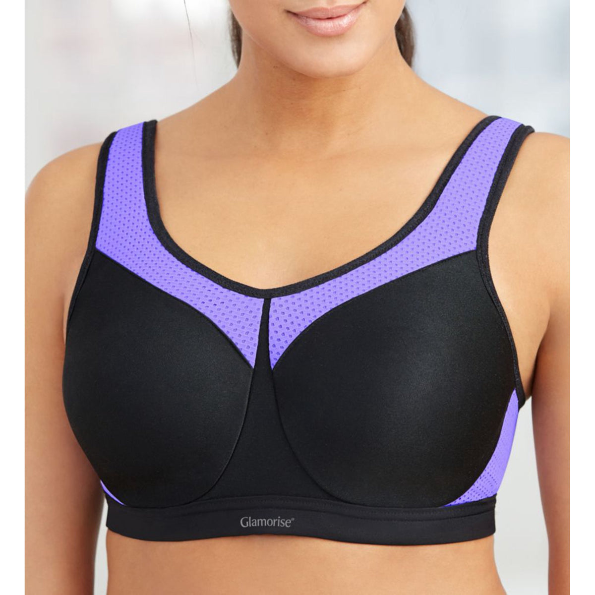Glamorise Womens High Impact Wonderwire Sports Underwire Bra 9066 Café