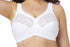Glamorise bra, a full coverage wireless bra on sale. Color White. Style 1016.