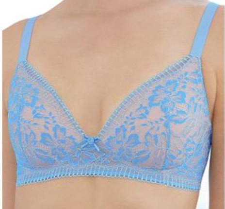 Glamorise Perfect A Shape, a wireless pushup bra. Color Placid Blue. Style 3015.